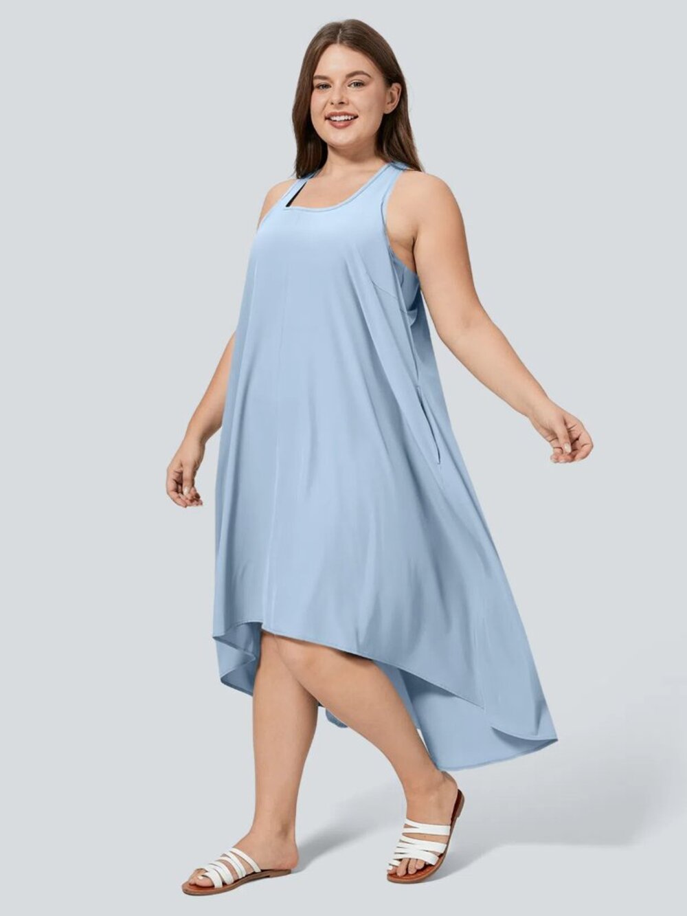 Halara 3X Breezeful™ RacerPocket High Low Flowy Midi Quick Dry $45 Retail NWT